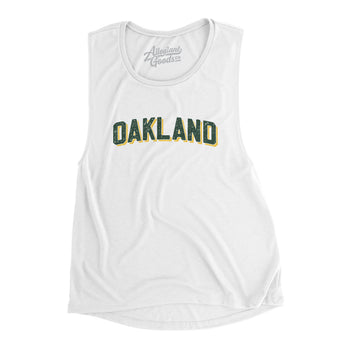Oakland Varsity Women's Flowey Scoopneck Muscle Tank-Allegiant Goods Co. Vintage Sports Apparel