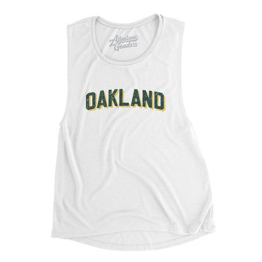 Oakland Varsity Women's Flowey Scoopneck Muscle Tank-Allegiant Goods Co. Vintage Sports Apparel