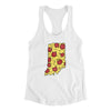 Indiana Pizza State Women's Racerback Tank-White-Allegiant Goods Co. Vintage Sports Apparel