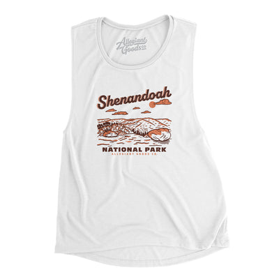 Shenandoah National Park Women's Flowey Scoopneck Muscle Tank-White-Allegiant Goods Co. Vintage Sports Apparel