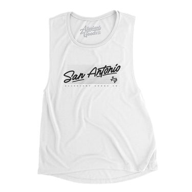 San Antonio Retro Women's Flowey Scoopneck Muscle Tank-Allegiant Goods Co. Vintage Sports Apparel
