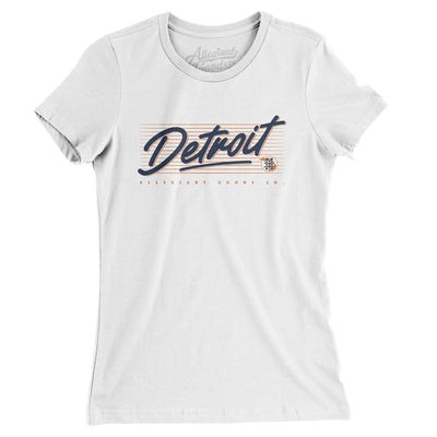 Detroit Retro Women's T-Shirt-White-Allegiant Goods Co. Vintage Sports Apparel