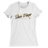 San Diego Retro Women's T-Shirt-White-Allegiant Goods Co. Vintage Sports Apparel