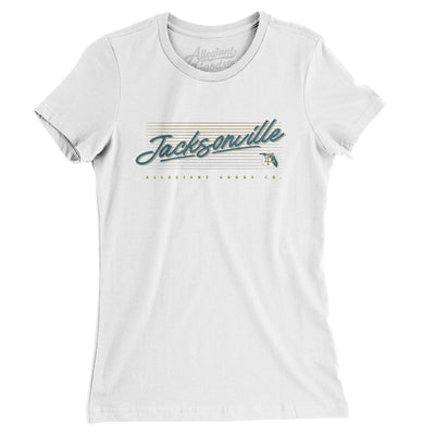 Jacksonville Retro Women's T-Shirt-White-Allegiant Goods Co. Vintage Sports Apparel