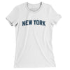 New York Varsity Women's T-Shirt-White-Allegiant Goods Co. Vintage Sports Apparel