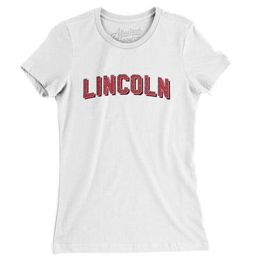 Lincoln Varsity Women's T-Shirt-White-Allegiant Goods Co. Vintage Sports Apparel