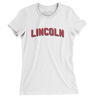 Lincoln Varsity Women's T-Shirt-White-Allegiant Goods Co. Vintage Sports Apparel