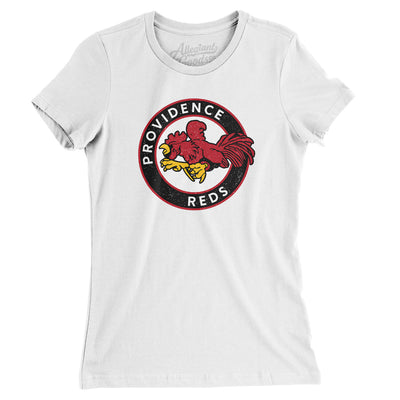 Providence Reds Hockey Women's T-Shirt-White-Allegiant Goods Co. Vintage Sports Apparel