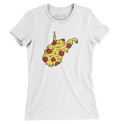 West Virginia Pizza State Women's T-Shirt-White-Allegiant Goods Co. Vintage Sports Apparel