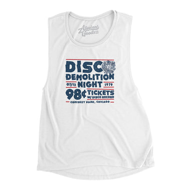 Disco Demolition Night Women's Flowey Scoopneck Muscle Tank-Allegiant Goods Co. Vintage Sports Apparel
