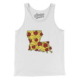 Louisiana Pizza State Men/Unisex Tank Top-Allegiant Goods Co. Vintage Sports Apparel