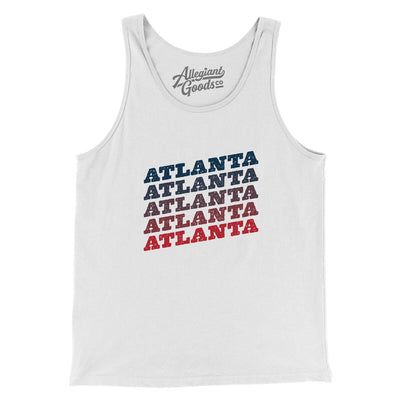 Atlanta Vintage Repeat Men/Unisex Tank Top-White-Allegiant Goods Co. Vintage Sports Apparel
