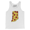 Indiana Pizza State Men/Unisex Tank Top-White-Allegiant Goods Co. Vintage Sports Apparel