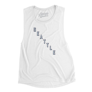 Seattle Hockey Jersey Women's Flowey Scoopneck Muscle Tank-Allegiant Goods Co. Vintage Sports Apparel