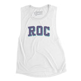 Roc Varsity Women's Flowey Scoopneck Muscle Tank-White-Allegiant Goods Co. Vintage Sports Apparel