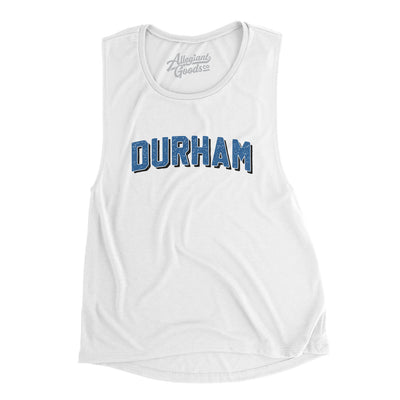 Durham Varsity Women's Flowey Scoopneck Muscle Tank-White-Allegiant Goods Co. Vintage Sports Apparel