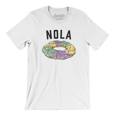 New Orleans King Cake Men/Unisex T-Shirt-White-Allegiant Goods Co. Vintage Sports Apparel