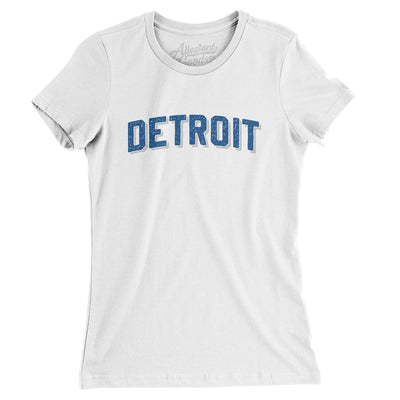 Detroit Varsity Women's T-Shirt-White-Allegiant Goods Co. Vintage Sports Apparel