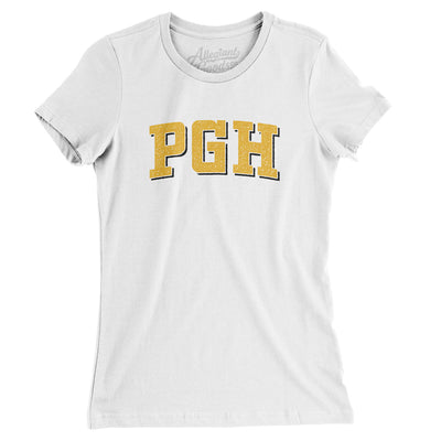 Pgh Varsity Women's T-Shirt-White-Allegiant Goods Co. Vintage Sports Apparel