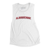 Albuquerque Varsity Women's Flowey Scoopneck Muscle Tank-White-Allegiant Goods Co. Vintage Sports Apparel