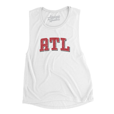 ATL Varsity Women's Flowey Scoopneck Muscle Tank-White-Allegiant Goods Co. Vintage Sports Apparel
