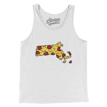 Massachusetts Pizza State Men/Unisex Tank Top-Allegiant Goods Co. Vintage Sports Apparel