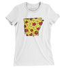 Arkansas Pizza State Women's T-Shirt-White-Allegiant Goods Co. Vintage Sports Apparel