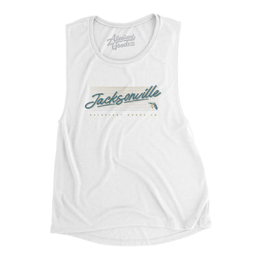 Jacksonville Retro Women's Flowey Scoopneck Muscle Tank-Allegiant Goods Co. Vintage Sports Apparel