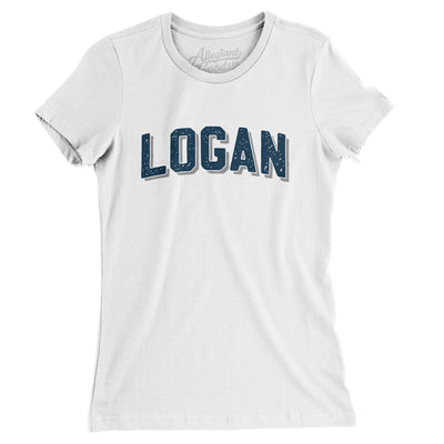 Logan Varsity Women's T-Shirt-White-Allegiant Goods Co. Vintage Sports Apparel