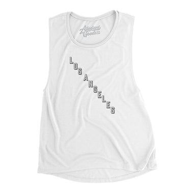 Los Angeles Hockey Jersey Women's Flowey Scoopneck Muscle Tank-Allegiant Goods Co. Vintage Sports Apparel