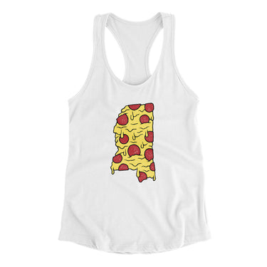 Mississippi Pizza State Women's Racerback Tank-Allegiant Goods Co. Vintage Sports Apparel
