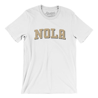 Nola Varsity Men/Unisex T-Shirt-White-Allegiant Goods Co. Vintage Sports Apparel