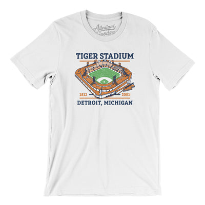 Tiger Stadium Men/Unisex T-Shirt-White-Allegiant Goods Co. Vintage Sports Apparel