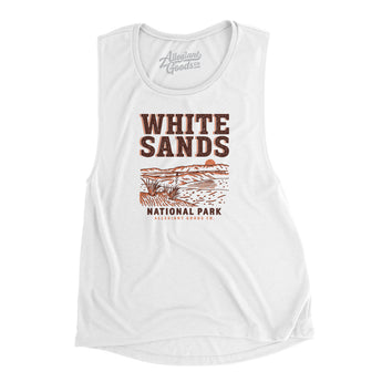 White Sands National Park Women's Flowey Scoopneck Muscle Tank-Allegiant Goods Co. Vintage Sports Apparel