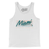 Miami Retro Men/Unisex Tank Top-White-Allegiant Goods Co. Vintage Sports Apparel