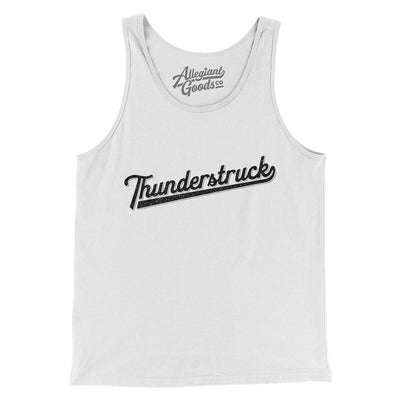 Chicago Thunderstruck Men/Unisex Tank Top-White-Allegiant Goods Co. Vintage Sports Apparel