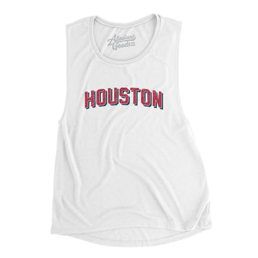 Houston Varsity Women's Flowey Scoopneck Muscle Tank-Allegiant Goods Co. Vintage Sports Apparel