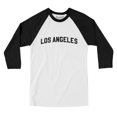 Los Angeles Varsity Men/Unisex Raglan 3/4 Sleeve T-Shirt-Allegiant Goods Co. Vintage Sports Apparel