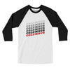 Columbus Vintage Repeat Men/Unisex Raglan 3/4 Sleeve T-Shirt-White|Black-Allegiant Goods Co. Vintage Sports Apparel