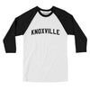 Knoxville Varsity Men/Unisex Raglan 3/4 Sleeve T-Shirt-White|Black-Allegiant Goods Co. Vintage Sports Apparel