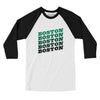 Boston Vintage Repeat Men/Unisex Raglan 3/4 Sleeve T-Shirt-White|Black-Allegiant Goods Co. Vintage Sports Apparel