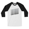 Las Vegas Vintage Repeat Men/Unisex Raglan 3/4 Sleeve T-Shirt-White|Black-Allegiant Goods Co. Vintage Sports Apparel