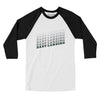 East Lansing Vintage Repeat Men/Unisex Raglan 3/4 Sleeve T-Shirt-White|Black-Allegiant Goods Co. Vintage Sports Apparel
