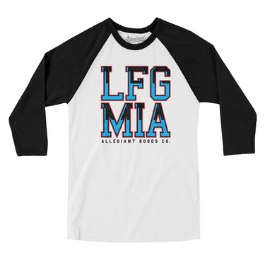 Lfg Mia Men/Unisex Raglan 3/4 Sleeve T-Shirt-Allegiant Goods Co. Vintage Sports Apparel