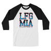 Lfg Mia Men/Unisex Raglan 3/4 Sleeve T-Shirt-White|Black-Allegiant Goods Co. Vintage Sports Apparel