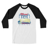 Miami Arena Men/Unisex Raglan 3/4 Sleeve T-Shirt-White|Black-Allegiant Goods Co. Vintage Sports Apparel