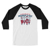 I’m Just Here For The Presidents Race Men/Unisex Raglan 3/4 Sleeve T-Shirt-White|Black-Allegiant Goods Co. Vintage Sports Apparel
