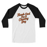 Thank God I’m A Country Boy Men/Unisex Raglan 3/4 Sleeve T-Shirt-Allegiant Goods Co. Vintage Sports Apparel