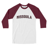 Missoula Varsity Men/Unisex Raglan 3/4 Sleeve T-Shirt-Allegiant Goods Co. Vintage Sports Apparel