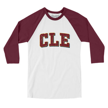 Cle Varsity Men/Unisex Raglan 3/4 Sleeve T-Shirt-Allegiant Goods Co. Vintage Sports Apparel
